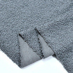 Grey Curly Teddy Fleece Sherpa Faux Fur Fabric, 1 Yard | 63″ Wide, Fluffy Soft,