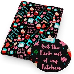 Get the F out of my kitchen Cuss Adult Polycotton woven fabric 18×55″ 1268727