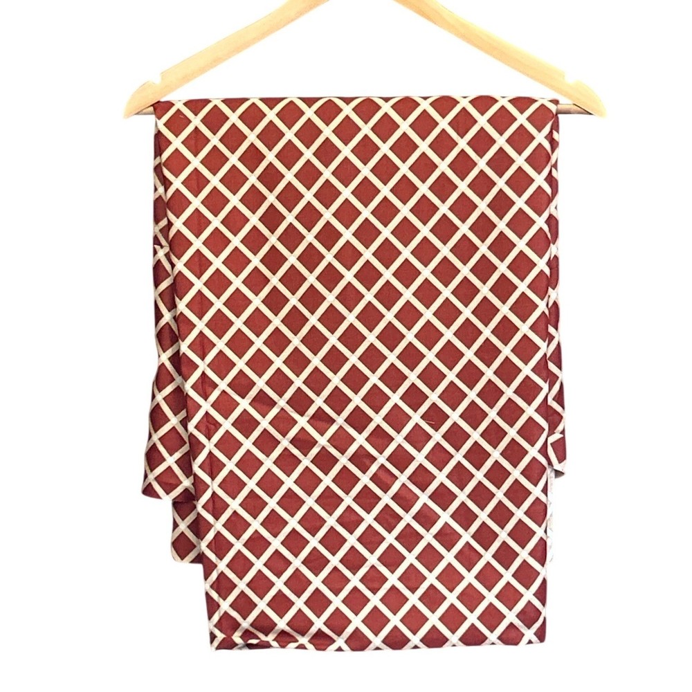 Vintage Unbranded Fabric Remnant Diamond Trellis Geometric Mid Century Modern