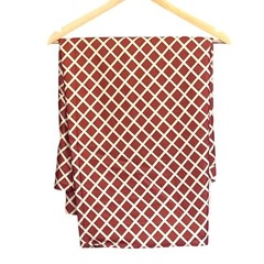 Vintage Unbranded Fabric Remnant Diamond Trellis Geometric Mid Century Modern