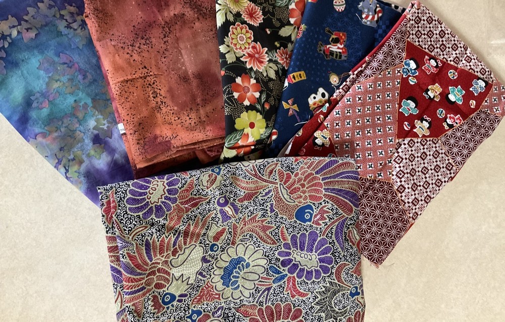 Cranston Print Works Bird Fabric-Japanese Women-6 Prints Bundle-6.5+ Yards