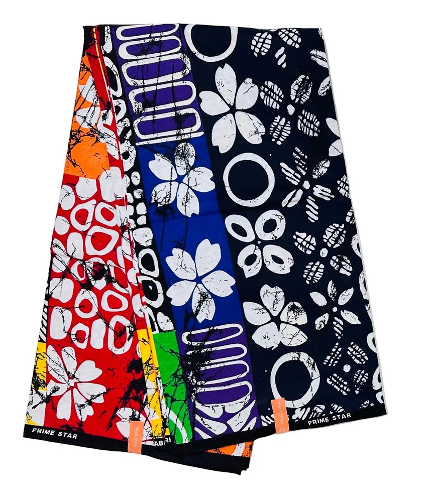African Print Fabric/ Ankara – Multicolored ‘Beautiful Chaos’, YARD or WHOLESALE