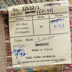 heavily Textured Fabric Sample material viscose wool polyester shiny France