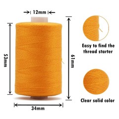 Simthread All Purpose Sewing Thread, 10 Spool Assorted rainbow color series
