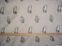 Clarke & Clarke F1082 Plumis Charcoal Emboidered Feather Upholstery Fabric