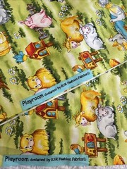 Playroom R&R Fashion Fabrics Vintage Farm Animals Baby 4 Yards