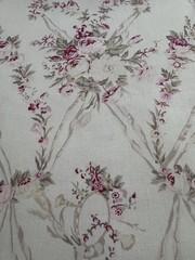 Vintage 1996 Amadeus Floral Cotton Fabric 54”x204” Shabby Chic Roses Cottagecore