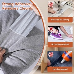 Linen Fabric Repair Tape 4.7×63 Inch, Self Adhesive Couch Patch Repair Fabric…