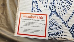 brunschwig fils fabric 100% Acrylic Fabric Sample-“Del Lago”-marine-28″×35″-L241
