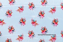 By Yard Elegant Floral Dress Material Soft Satin Silky Fabric Imitate Silk Craft