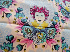 TULA PINK ELIZABETH 16Th CENTURY SELFIE~SKY(BLUE)~one yd x 44″ Out Print