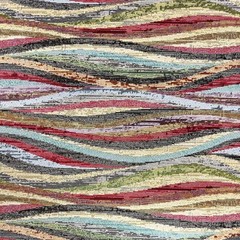 Cotton Woven Tapestry Upholstery Fabric Material WAVES