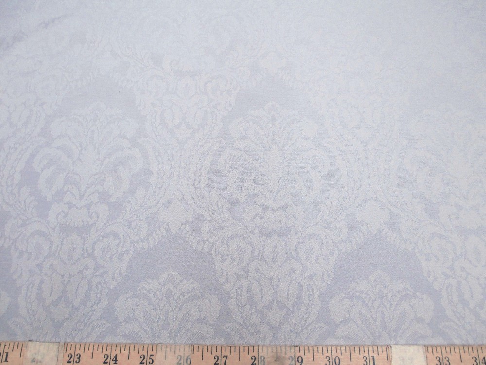 Discount Tablecloth Fabric 75 inches wide Jacquard Damask Floral Dove Gray DR48