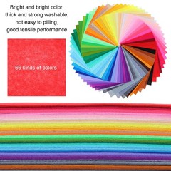 66 Pcs Stiff Felt Fabric Sheets, 12 x 12 inches Assorted Felt Sheets Craft Fe…