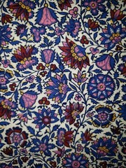Cranston Print Works Purple Lavender Floral Cotton Fabric w 40″ × L 146″