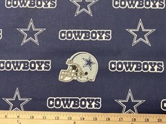 NFL DALLAS COWBOYS football Helmets, ONE YARD (36”x 57”) 100% Cotton Fabric New