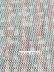 Multicolor Boucle Woven Fabric 1 Large piece 69″ x 56″ Orange Pink Teal Ivory