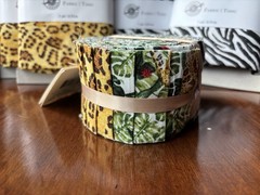 Loops & Threads Jungle-Themed Fabric Bundle – Zebra/leopard 4 Yards And Roll