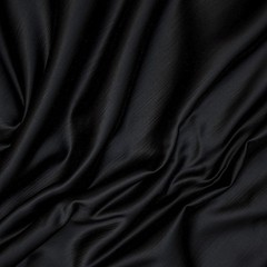 Black Heavy Satin Fabric by the Yard, 1 Yard Black Satin Fabric