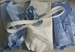 1.6 lb junk journal fabric remnants white lt blue baby blue sateen fabric ribbon