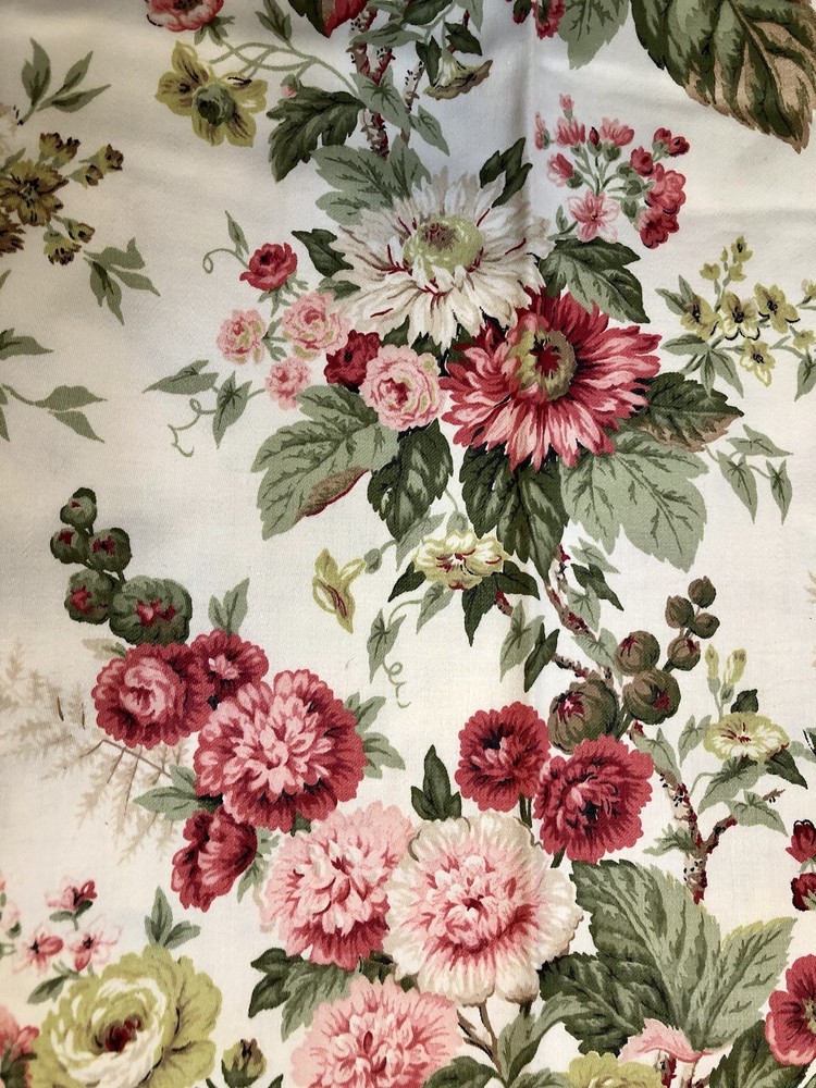 Waverly Original “Darlington” Scotch guard Floral Fabric 3.5 Yards Cottagecore