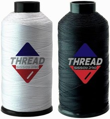 Sissewpro Bonded Nylon Thread 69 Upholstery T70 #69 210D/3, 1xWhite+1xBlack