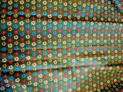 VTG Yellow Pink Blue & White Florals on Green BTFQ