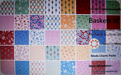RARE 2008 MARY ENGELBREIT BASKETS FLOWERS FLORAL COTTON QUILT FABRIC CHARM PACK
