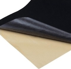 Black Self Adhesive Velvet Fabric Sticky Felt Sheets Drawer Liner 2PC 17.3″x39″