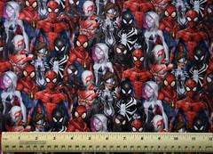 Springs Spiderman and Friends Superheroes Avengers By the 1/4 yard cotton fabric