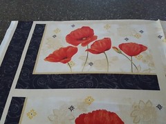 Scarlet Dance 4 Placemat Panel 23×44 Cynthia Coulter Wilmington Red Poppy Floral