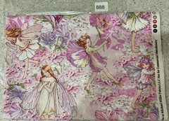 Flower Fairies Petal Fairy Allover Pink Michael Miller Fabric 20″ x 44″