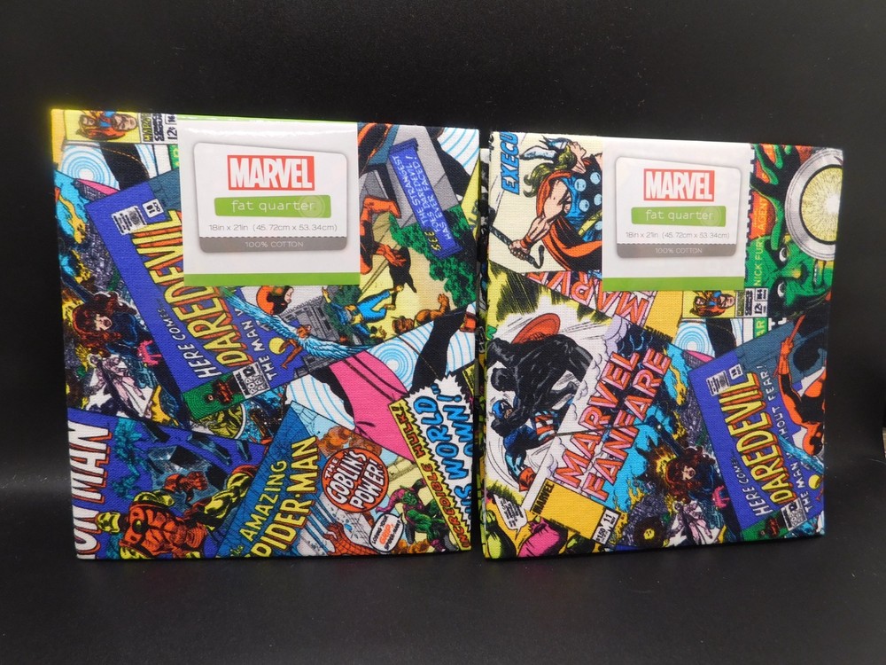 2 fat quarters Marvel 18″x21″ 100% cotton