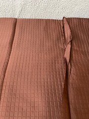 Fabric Lot 2 Yds 12 Ins 56 W Brown Chocolate Quilted Polyester Jackets