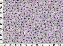 Dark Purple Roses Vines on Lt Purple Quilting & Sewing Fabric by the Yard #747