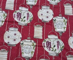 Waverly Asian Lanterns Red Chinoiserie Upholstery Fabric – 4.66 Sq Yds 56″x108″