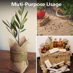 60″ x 50′ Burlap Fabric Roll – Natural Jute Garden Wrap, Weed Barrier, DIY Craft