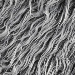 Tatuo 10 x 20 Inch Black Gray Faux Fur Fabric 10 x 20 Inch,