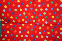 MULTICOLORED BALLOONS ON RED – 100% COTTON FABRIC