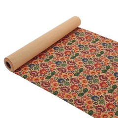 2 PC Flower Pattern Cork Fabric 60×12 Inch Retro Soft Wood Craft Sheet