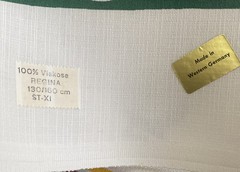 VTG Fabric Original Kinsterhanddruch West Germany New Trains 100% Viscose