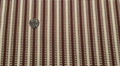 1YD SOANE BRITAIN Jajim Stripe Chestnut Artisanal Warp Weave Fabric $770 Retail