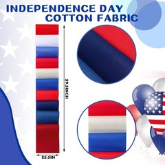 Hosuly 40 Pcs Patriotic Fabric Red White Blue Jelly Fabric for Quilting 4th o…