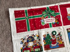 ‘A Teddy Bear Christmas’ Soft Cloth Book Vintage Cut & Sew Cranston VIP