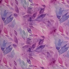 1M X 1.50M Cotton Jersey Elias Leaves Lilac