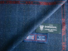 DORMEUIL 67% WOOL & 33% SILK JACKETING/SUITING FABRIC “Dorsilk Red” = 2.0 m.
