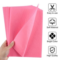 20 PCS Pink Felt Fabric Sheet 8×12 Inch Assorted Color Sheets Crafts DIY
