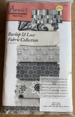 Annie’s Creative Quilters Fabric + Pattern Burlap & Lace Collection FQ045 New