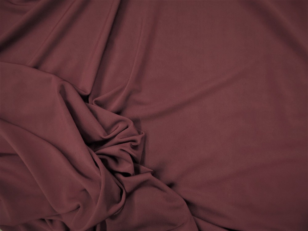 Fabric Light Weight Polyester Spandex 4 way Stretch Burgundy D402