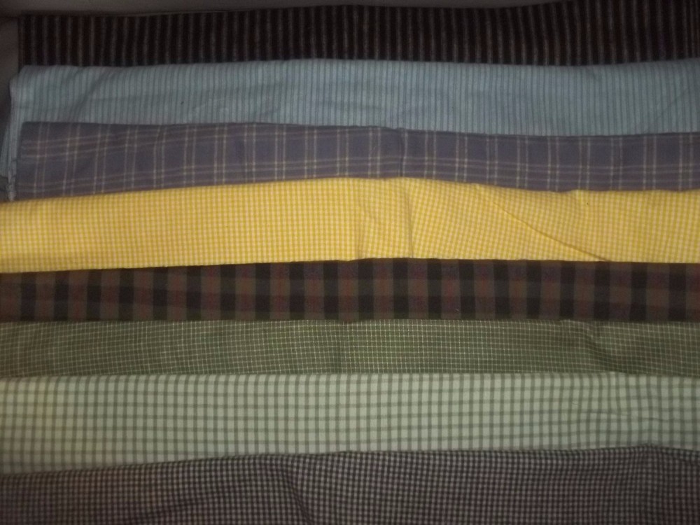 BRUSHED COTTON plaid stripes check FABRIC U-Pick See INFO 1/2 YD BTHY